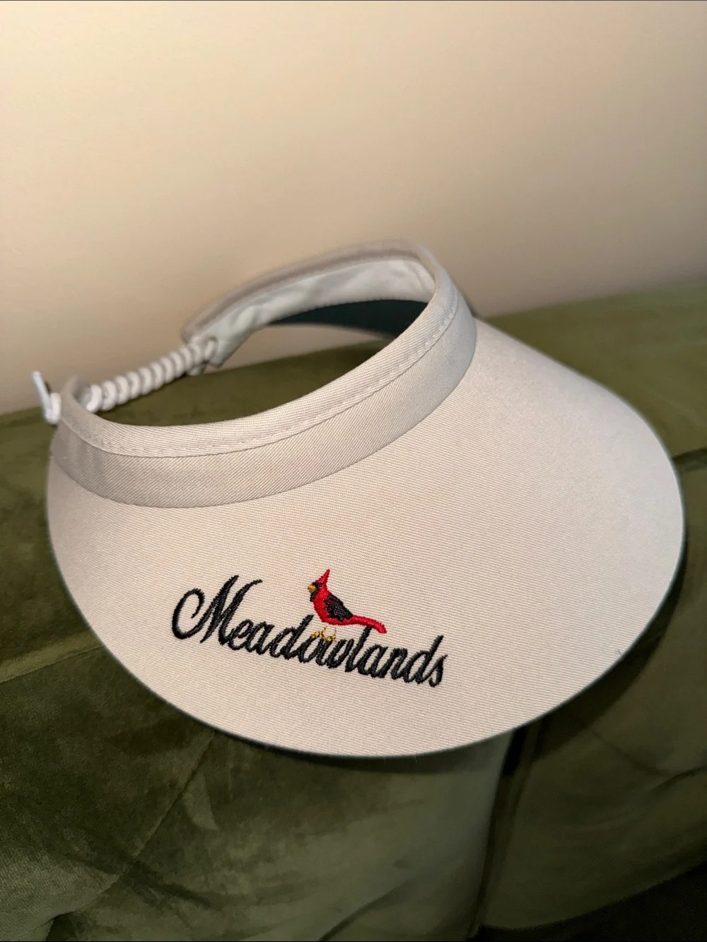 Meadowlands Embroidered Visor with Cardinal Logo